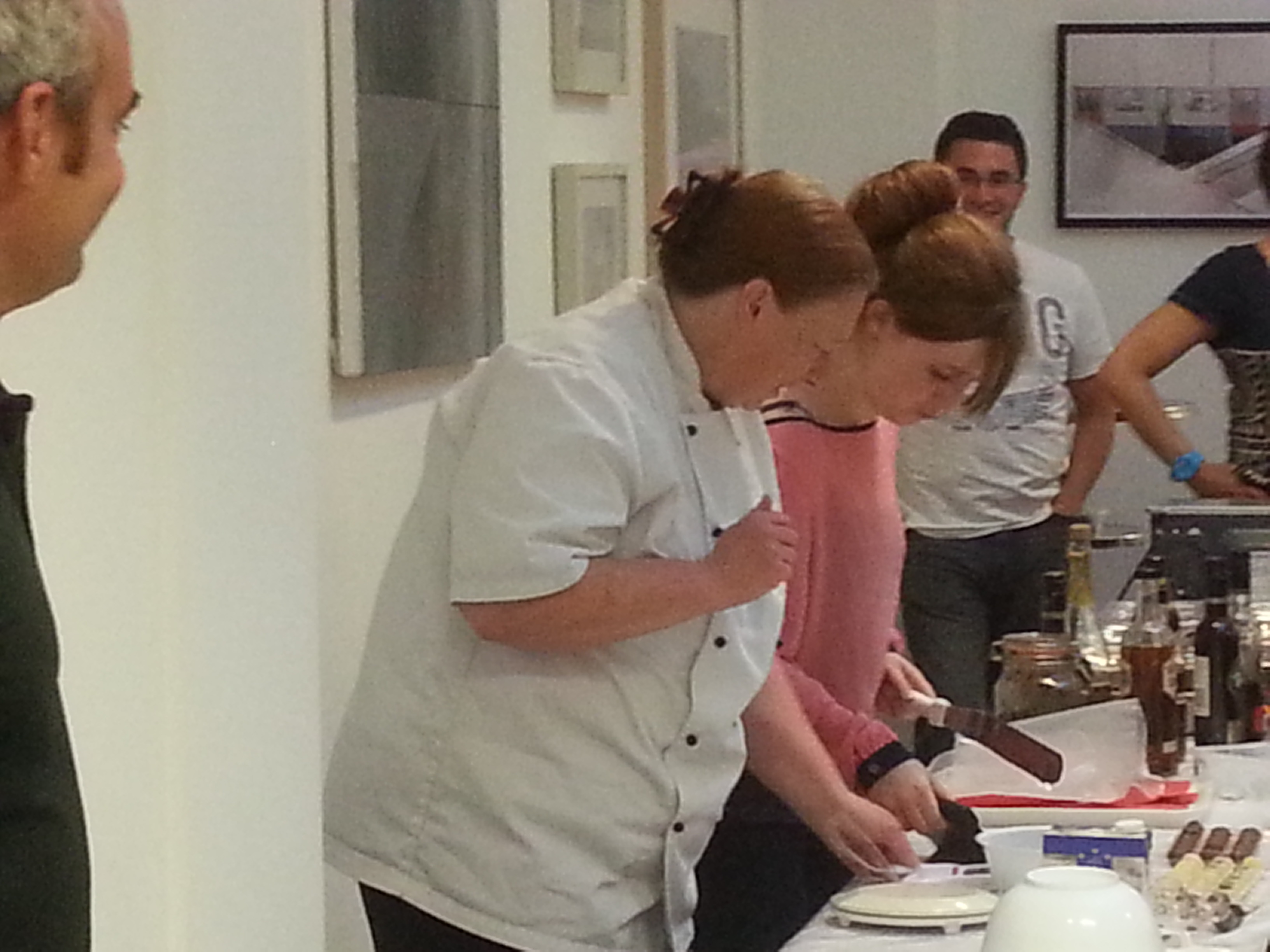 corporate team building with chocolate and cooking